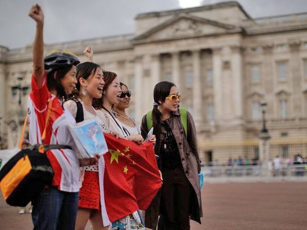 Chinese students touring Europe